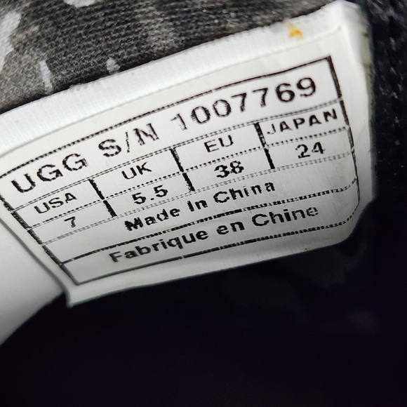 UGG ORION LEATHER SIDE-ZIP BLACK LEATHER MOTO ANKLE BOOT. Sz7 - Picture 4 of 8